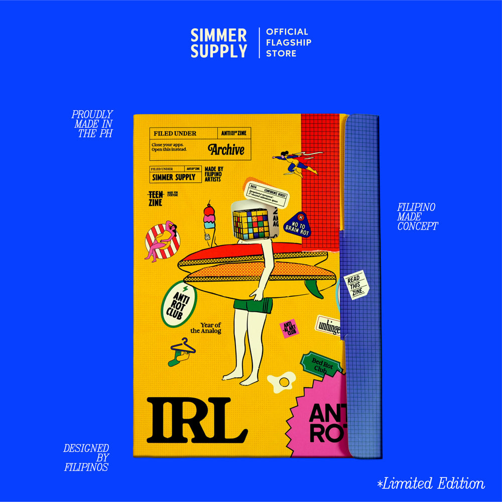 Anti-Rot Zine: Creative Magazine (Crossword, Mini-Games, Articles, Stickers, Postcard, Vision Board)