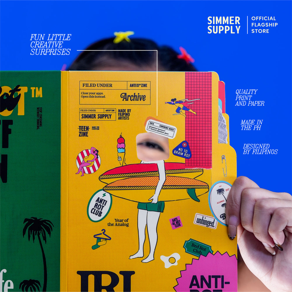 Anti-Rot Zine: Creative Magazine (Crossword, Mini-Games, Articles, Stickers, Postcard, Vision Board)