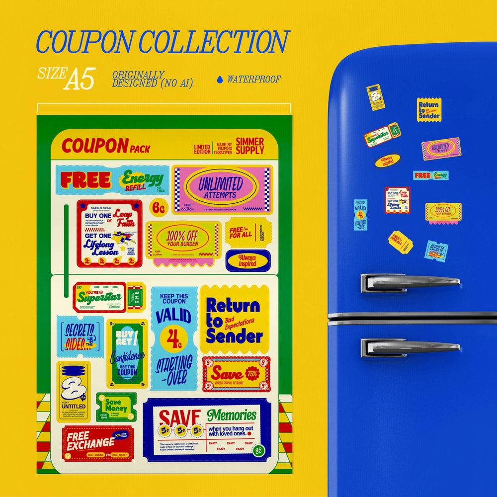 Coupon Sticker Pack (Phone, Tablet, Laptop, Tumbler Sticker)