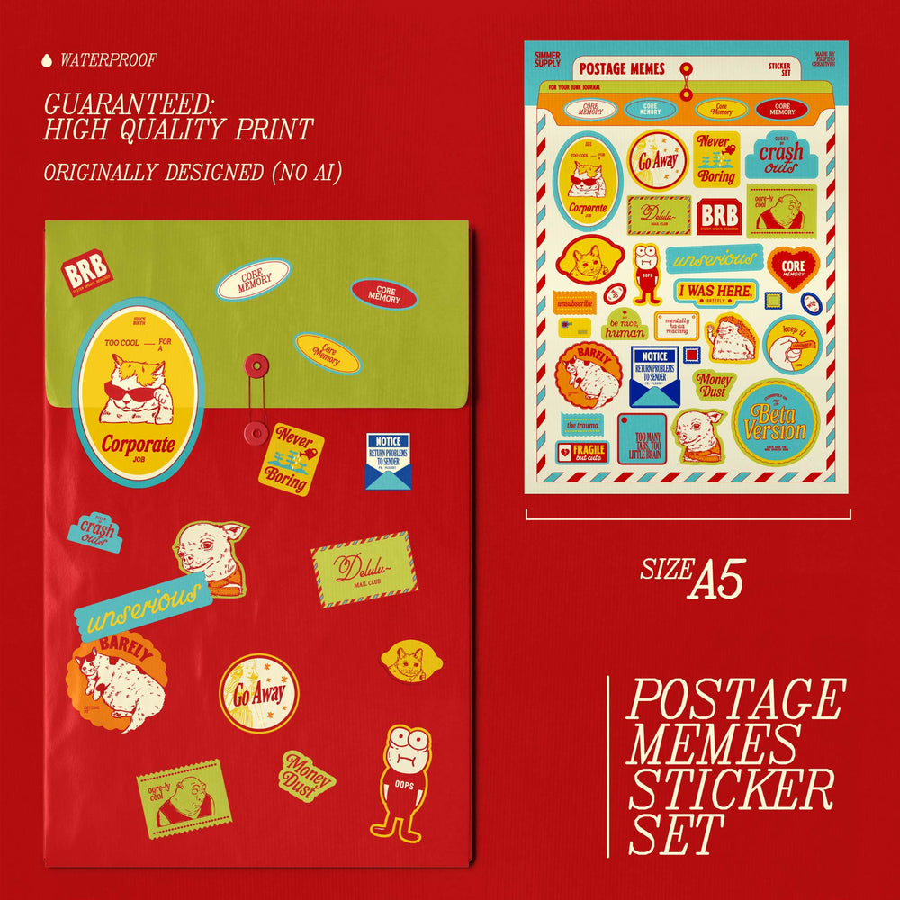 Postage Memes Sticker Pack (Phone, Tablet, Laptop, Tumbler Sticker)