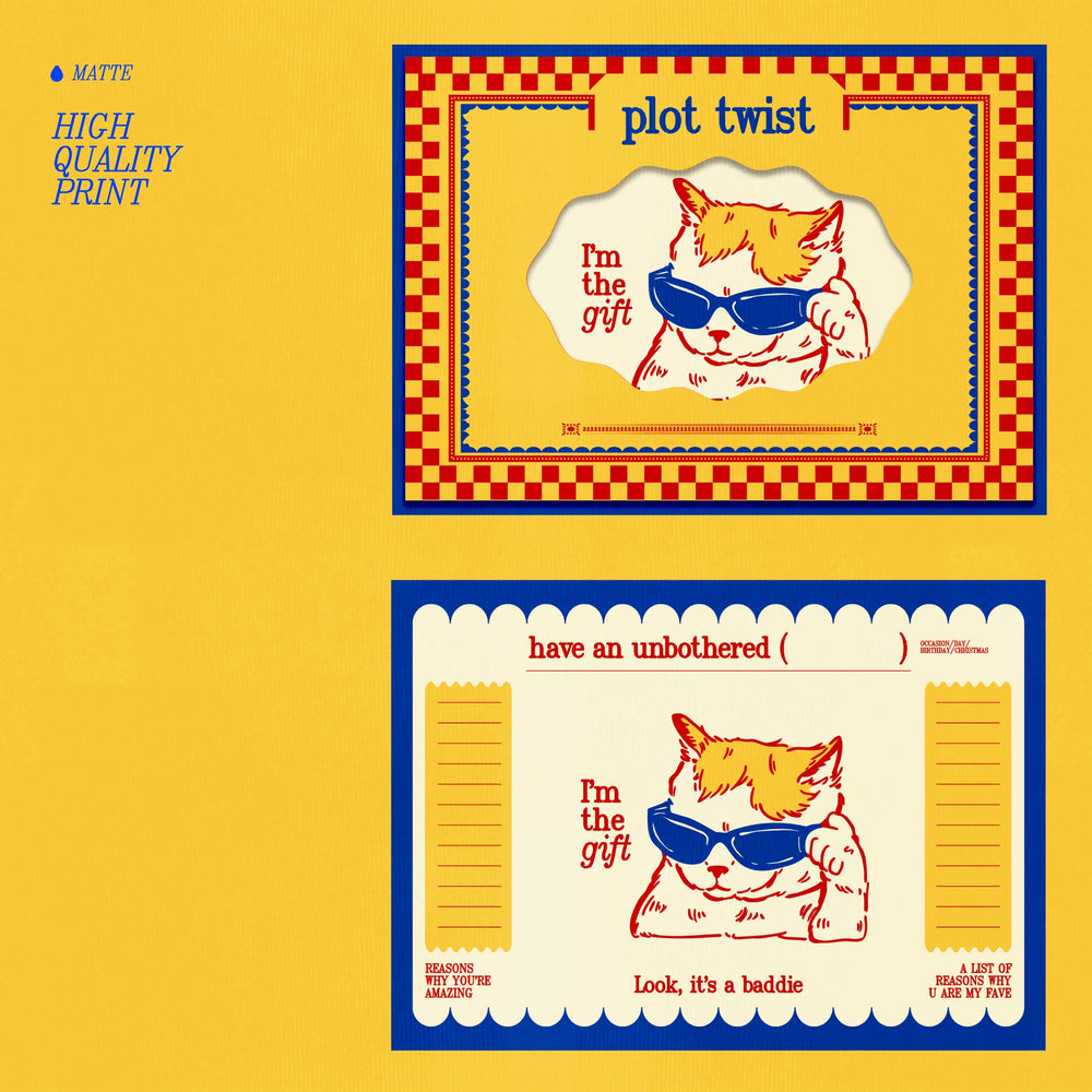 Meme Postcard Collection: 3-Side Foldable Print & Diecut Cover