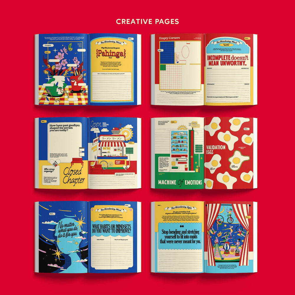 Unfinished Journal | A Creative Growth Journal | Interactive Writing, Drawing & Coloring Journal Set