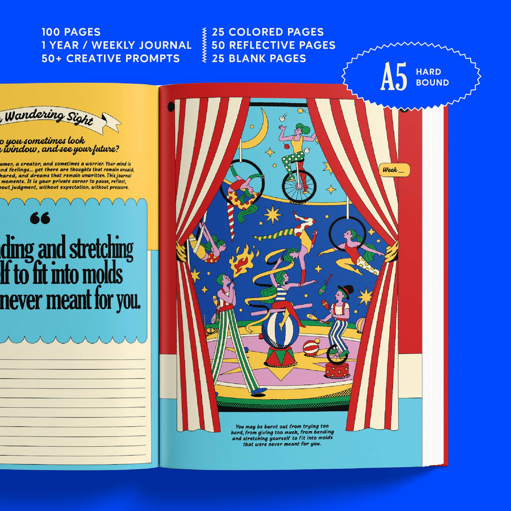 Unfinished Journal | A Creative Growth Journal | Interactive Writing, Drawing & Coloring Journal Set